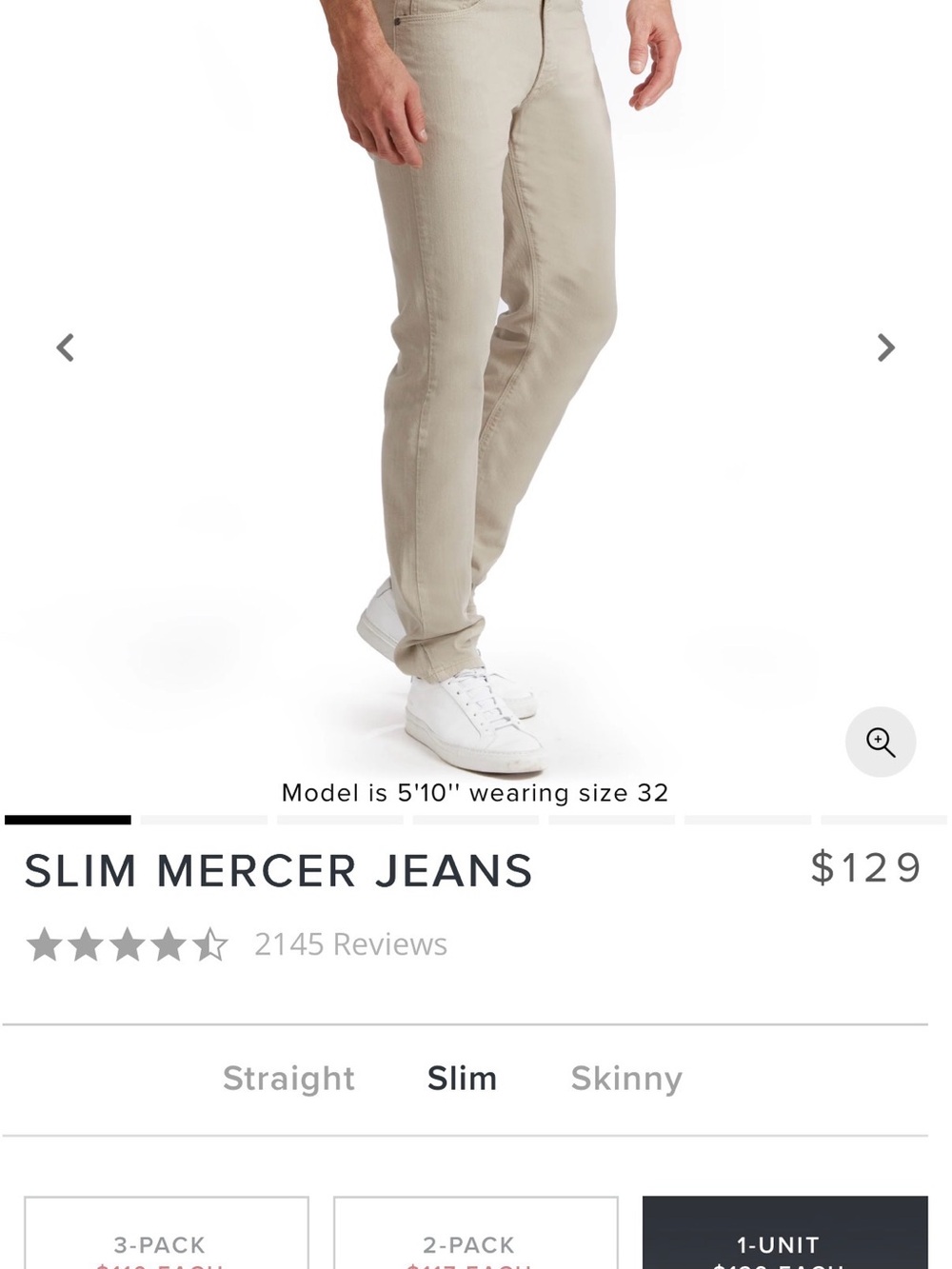 Slim Mercer Jeans - light khaki Slim Fit Men’s Jeans